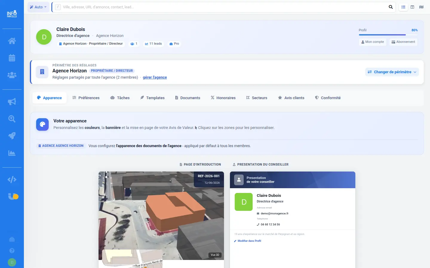 Héritage de la charte graphique d'agence