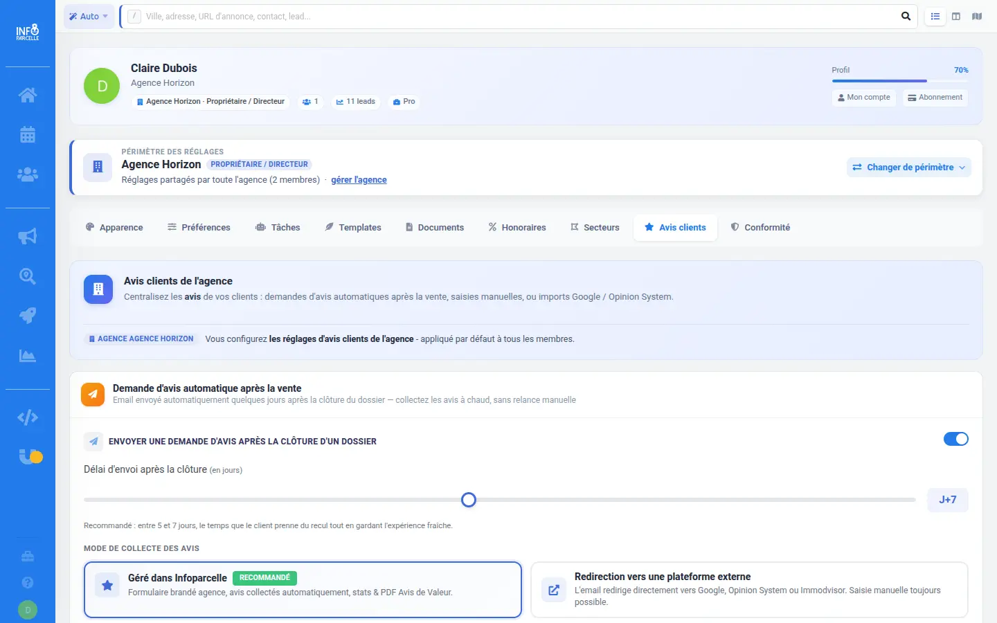 Collecte d'avis clients post-vente