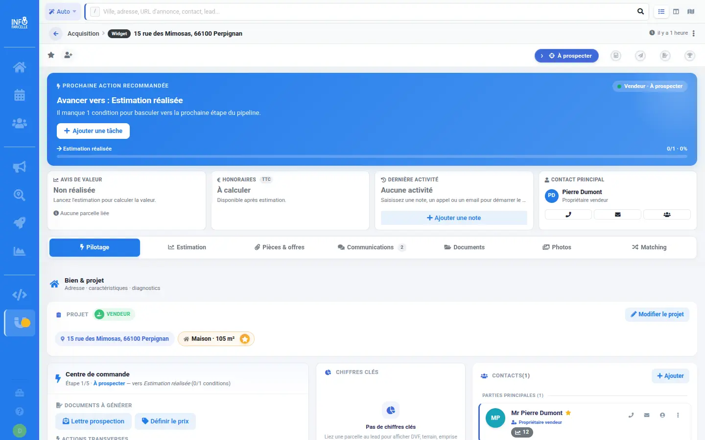 Leads des widgets dans le CRM
